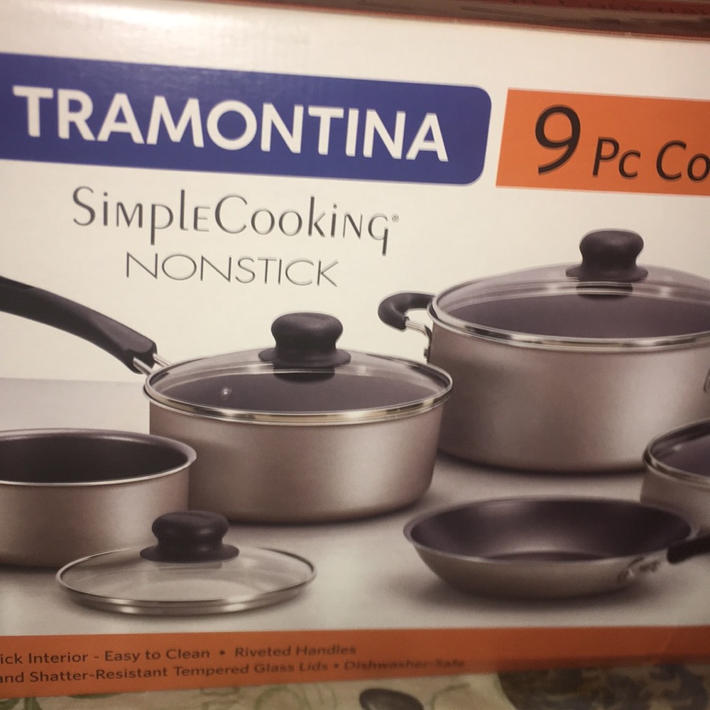TRAMONTINA 9pc Cookware Set| COMPLETELY UNOPENED